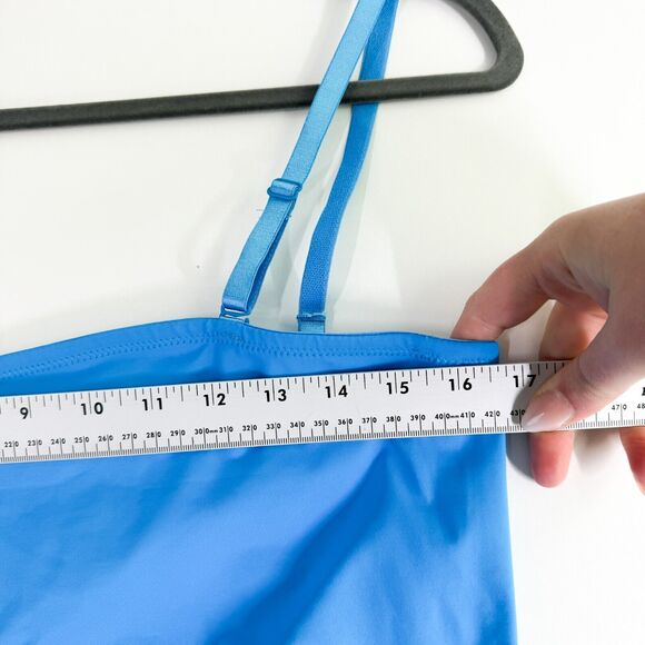 SKIMS Signature Swim Strapless Monokini Swimsuit Cheeky Summer Beach Blue 2X NWT - Picture 6 of 12